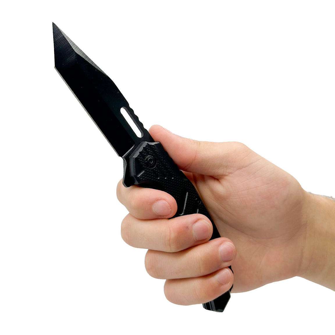 Spring Assisted 4.75" Tanto Blade Knife With ABS Handle