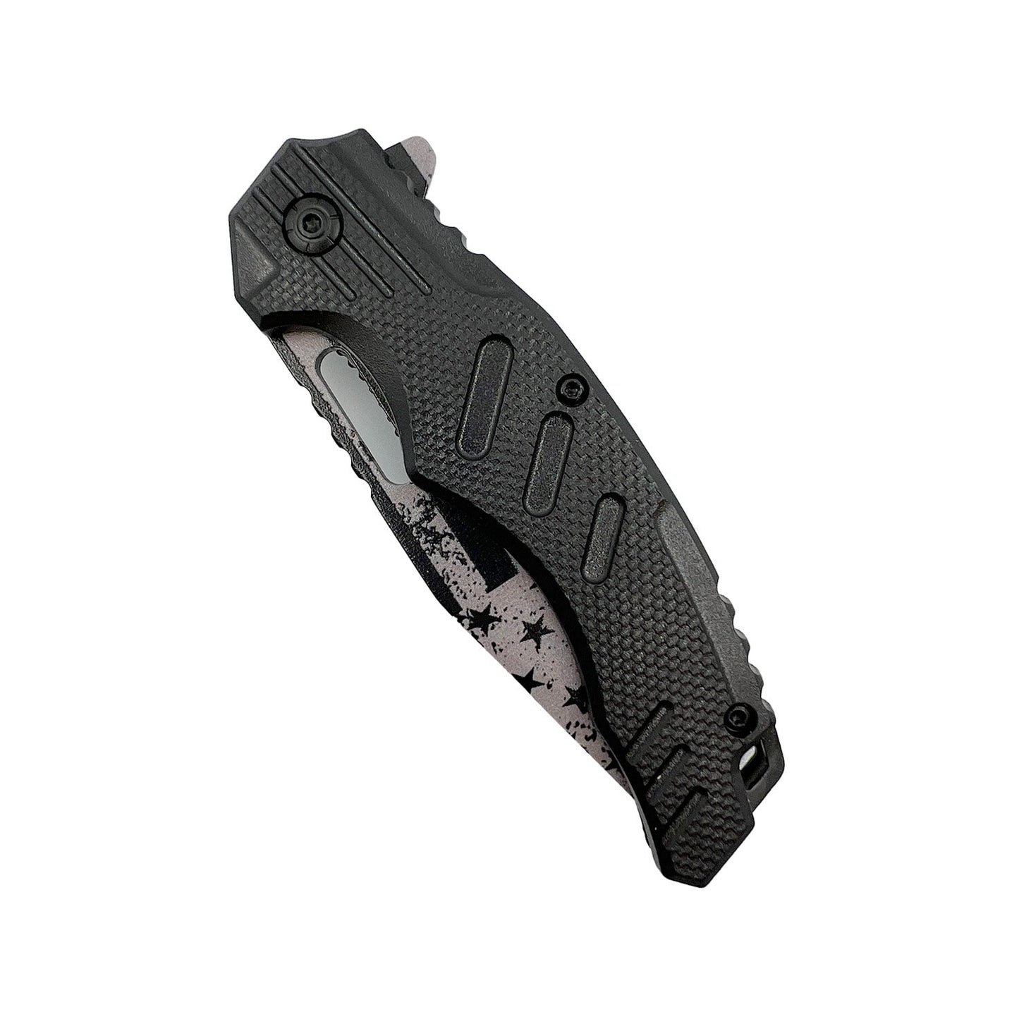 4.75" American Flag Tanto Blade With ABS Handle