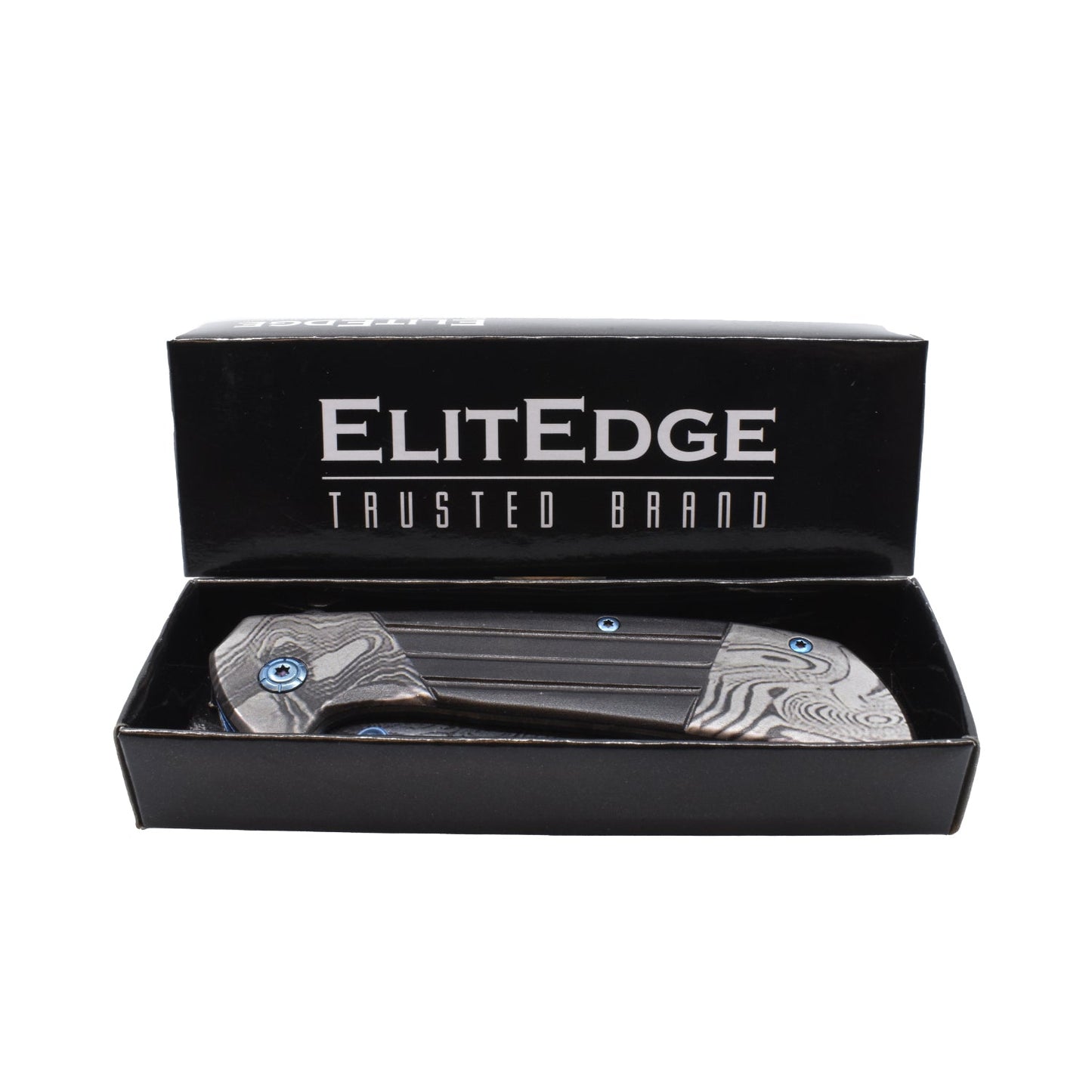 7.75" Titanium & Damascus Folding Knife