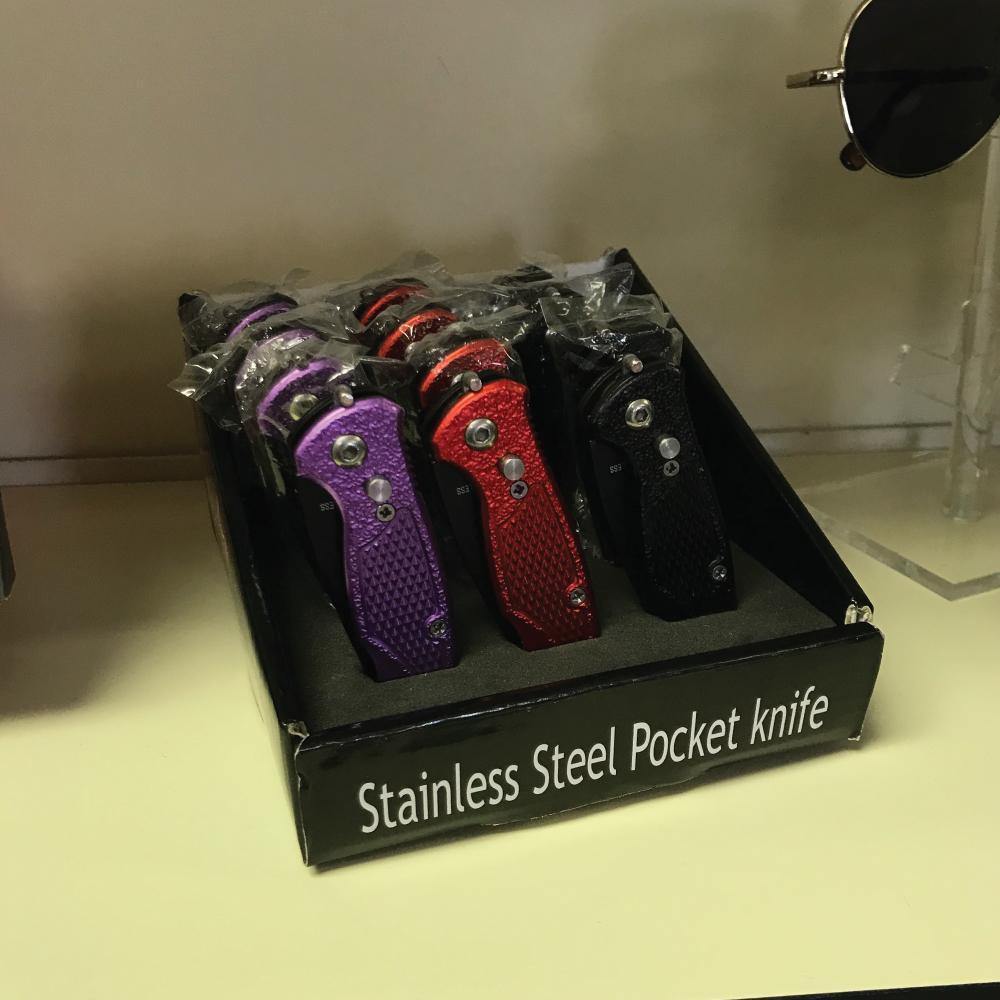 Assorted 12-Piece Stainless Steel Knife Display - Cutting Edge Products Inc