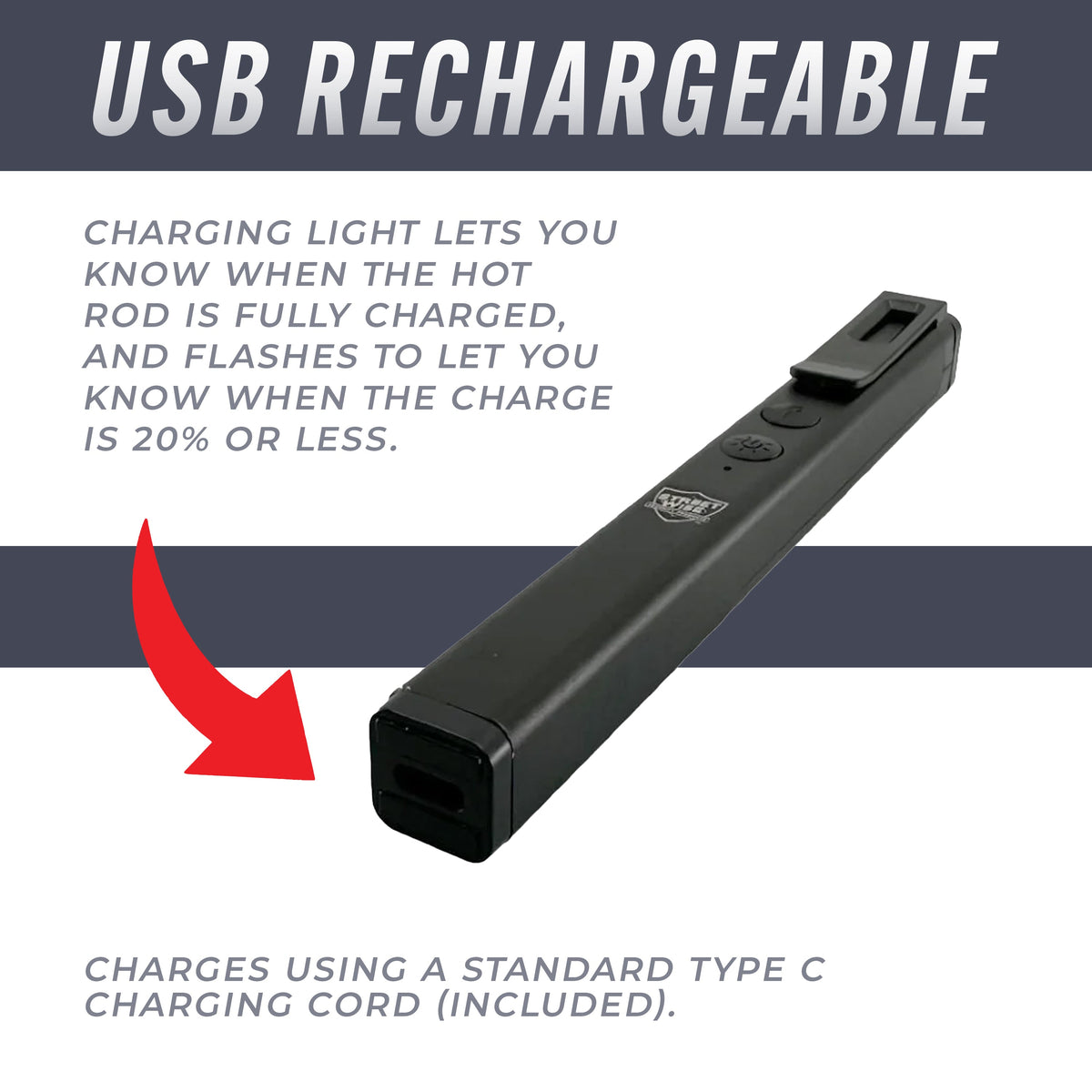 Streetwise Hot Rod 50,000,000 Dual Light Stun Gun