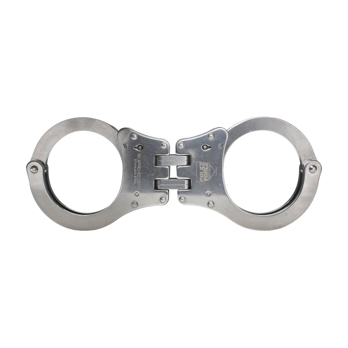Hinged Stainless Steel NIJ Handcuffs – view 2