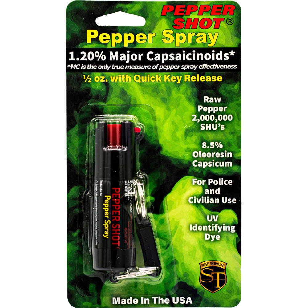 Pepper Shot Pepper Spray 0.5 oz with Quick Key Release