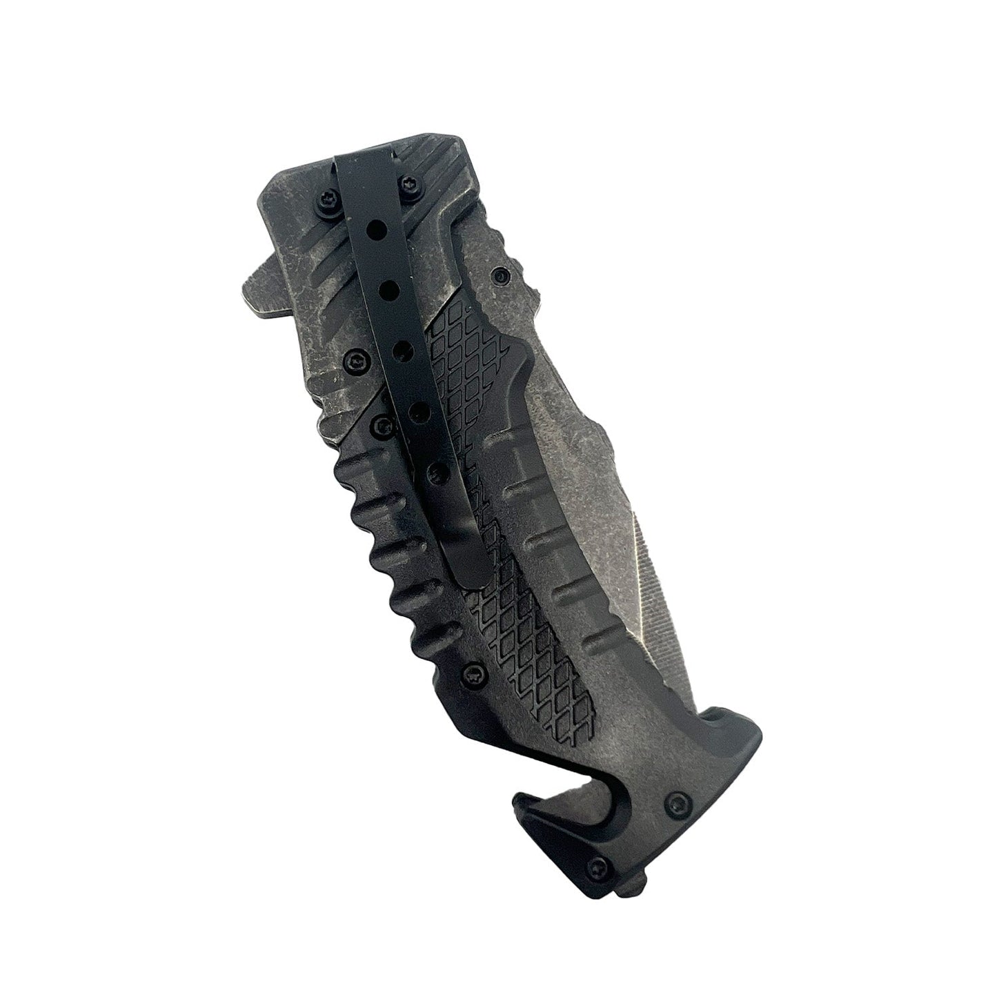 7.10" Stonewashed Spring Assisted Knife