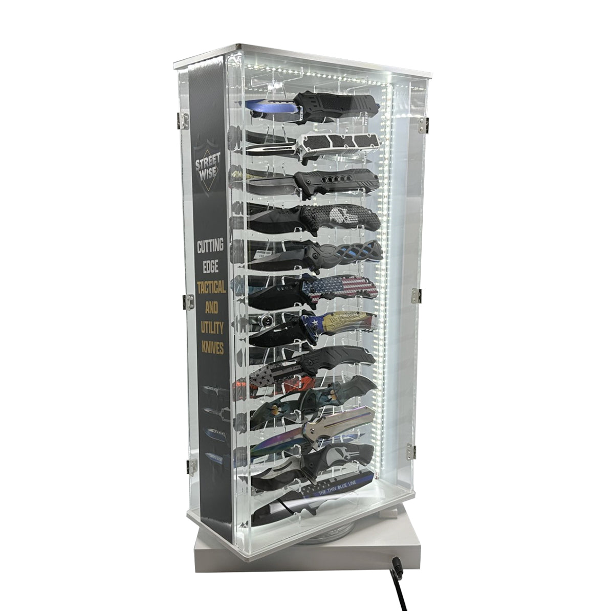 Streetwise 2 Sided 24 Count Knife LED Rotating Display