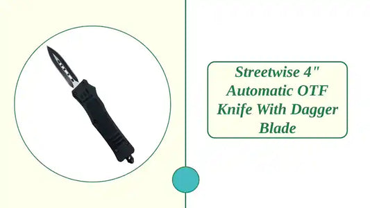 Streetwise 4" Automatic OTF Knife with Dagger Blade by@Outfy