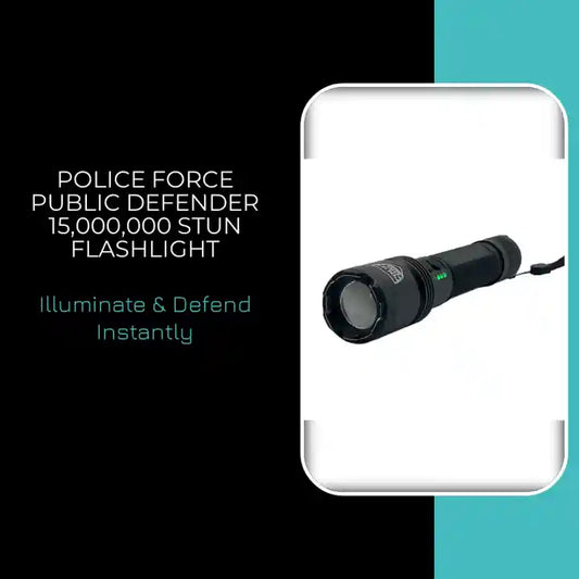 Police Force Public Defender 15,000,000 Stun Flashlight by@Outfy