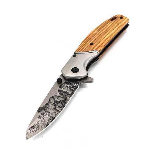 -- 3.5" Spring Assisted Knife Drop Point Blade  Knife 5" Spring Assisted Knife Drop Point Blade