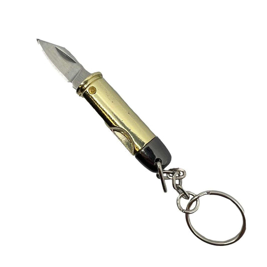 ElitEdge 44 Magnum Bullet Knife w/ Keychain Folding Knife Keychain 44 Magnum Bullet Knife