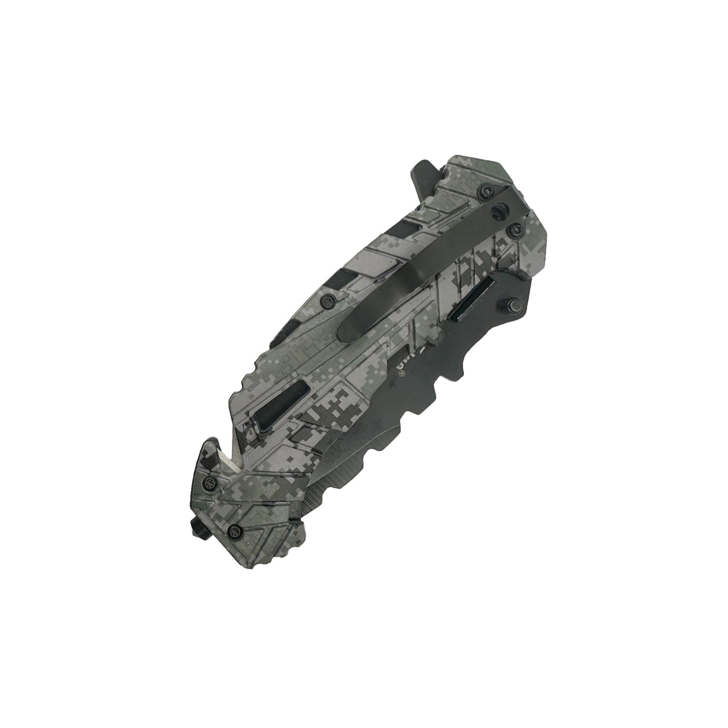 5" Spring Assisted Knife with Camo Nylon Fiber Handle