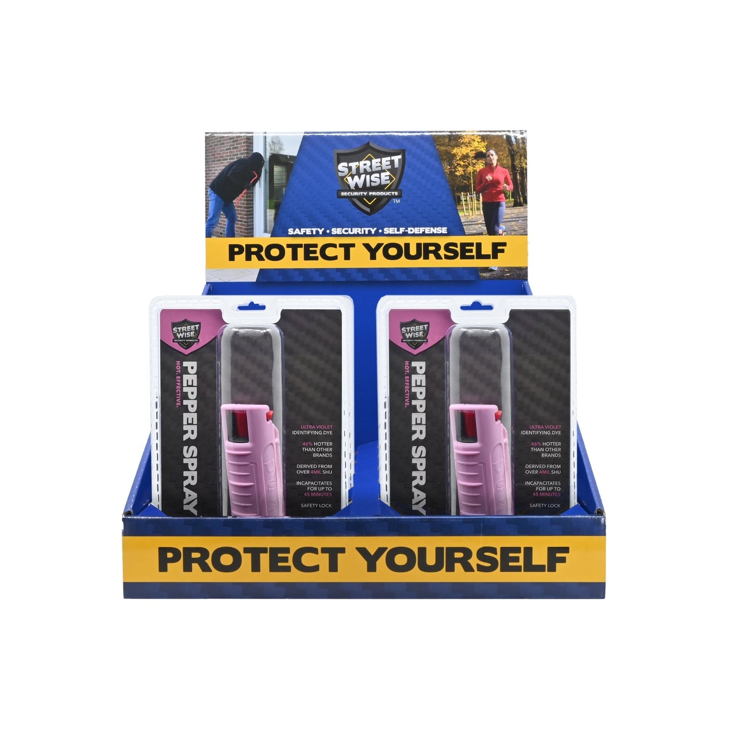 Streetwise Security 10-pack Stream Pepper Spray Countertop Display Display 10-pack Stream Pepper Spray Countertop Display