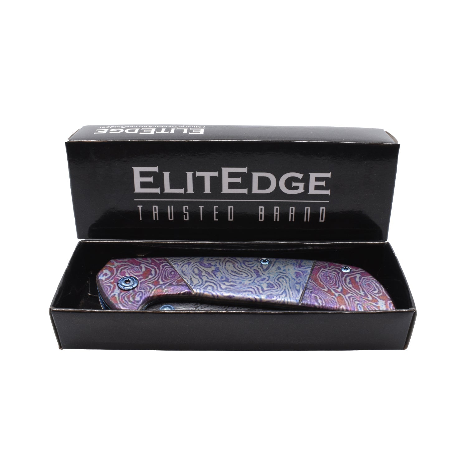 ElitEdge 7.75" Titanium & Damascus  Knife  Knives 75" Titanium & Damascus  Knife