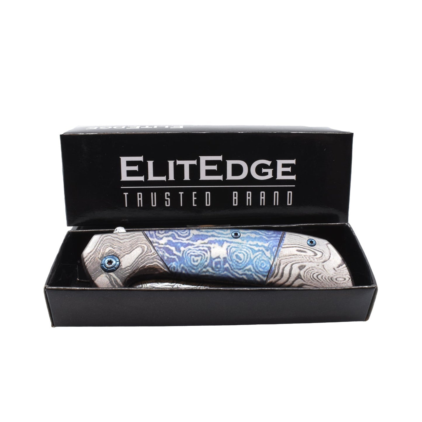 ElitEdge 7.75" Titanium & Damascus  Knife  Knives 75" Titanium & Damascus  Knife