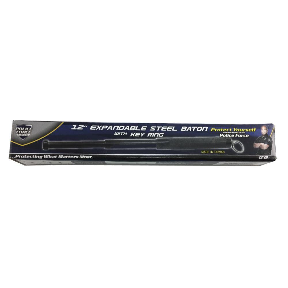 12" Expandable Steel Baton w/ Keyring - Cutting Edge Products Inc