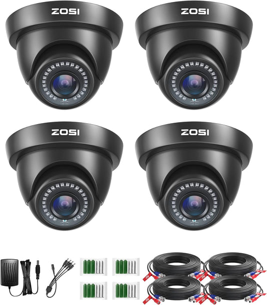 1080P 1920TVL HD-TVI Dome Security Cameras Indoor Outdoor 4 Pack