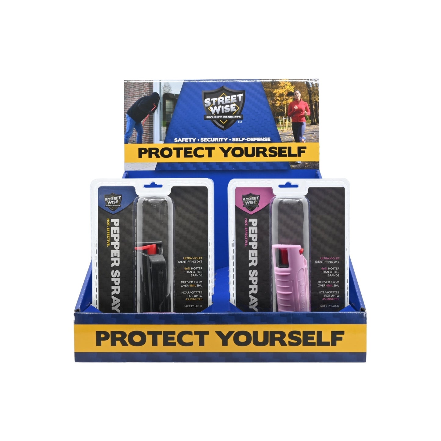 Streetwise Security 10-pack Stream Pepper Spray Countertop Display Display 10-pack Stream Pepper Spray Countertop Display