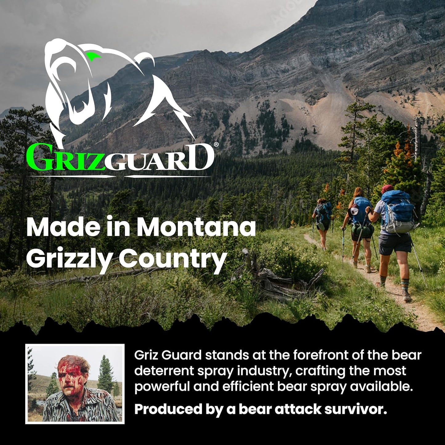 Griz Guard Bear Spray Fogger 7.9 oz w/Holster