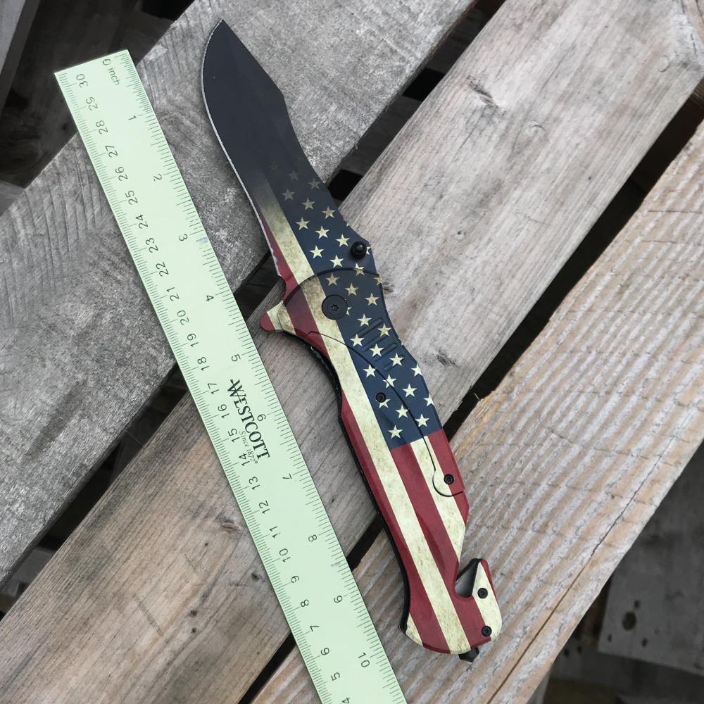 American Flag 10.5" Knife -  