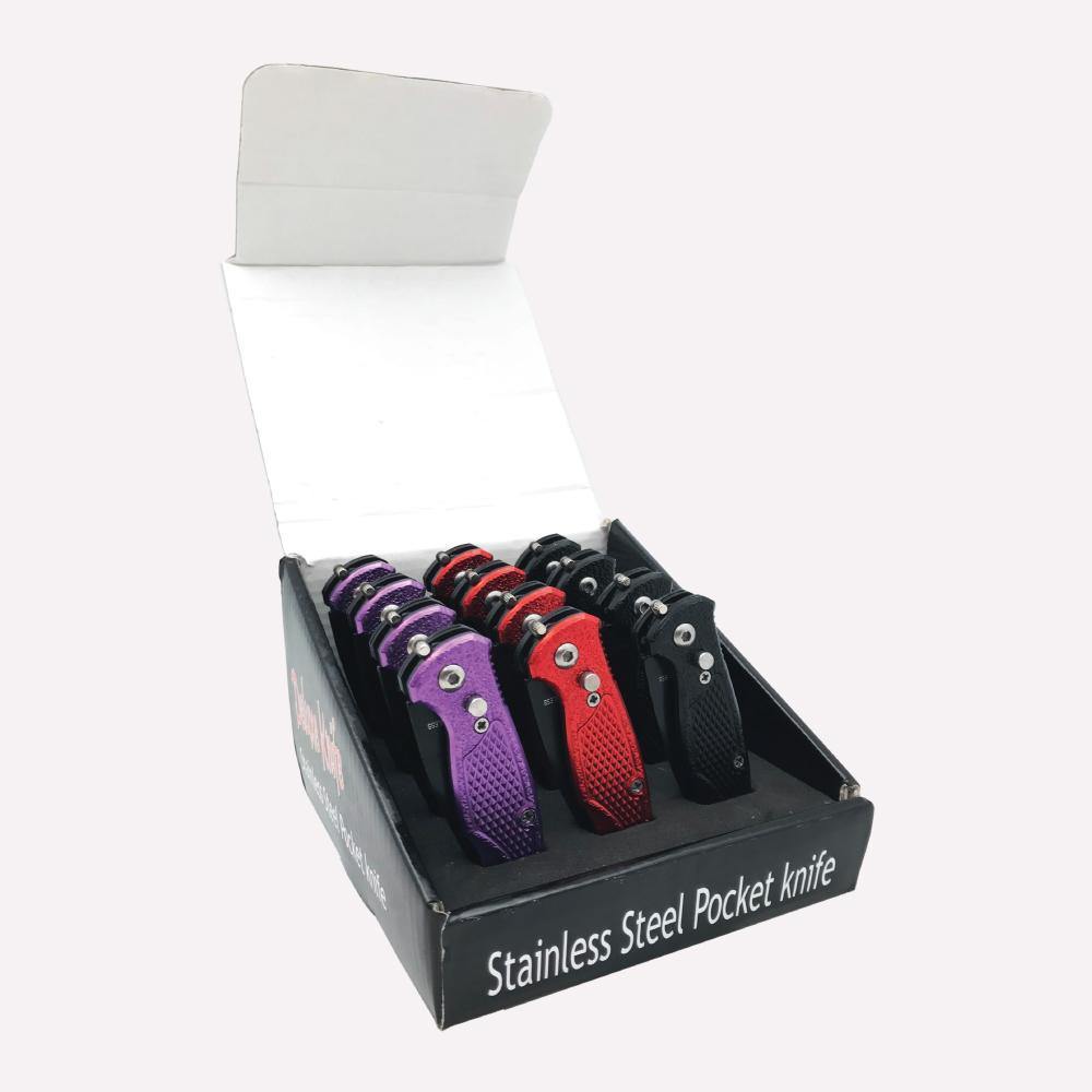 Assorted 12-Piece Stainless Steel Knife Display -  