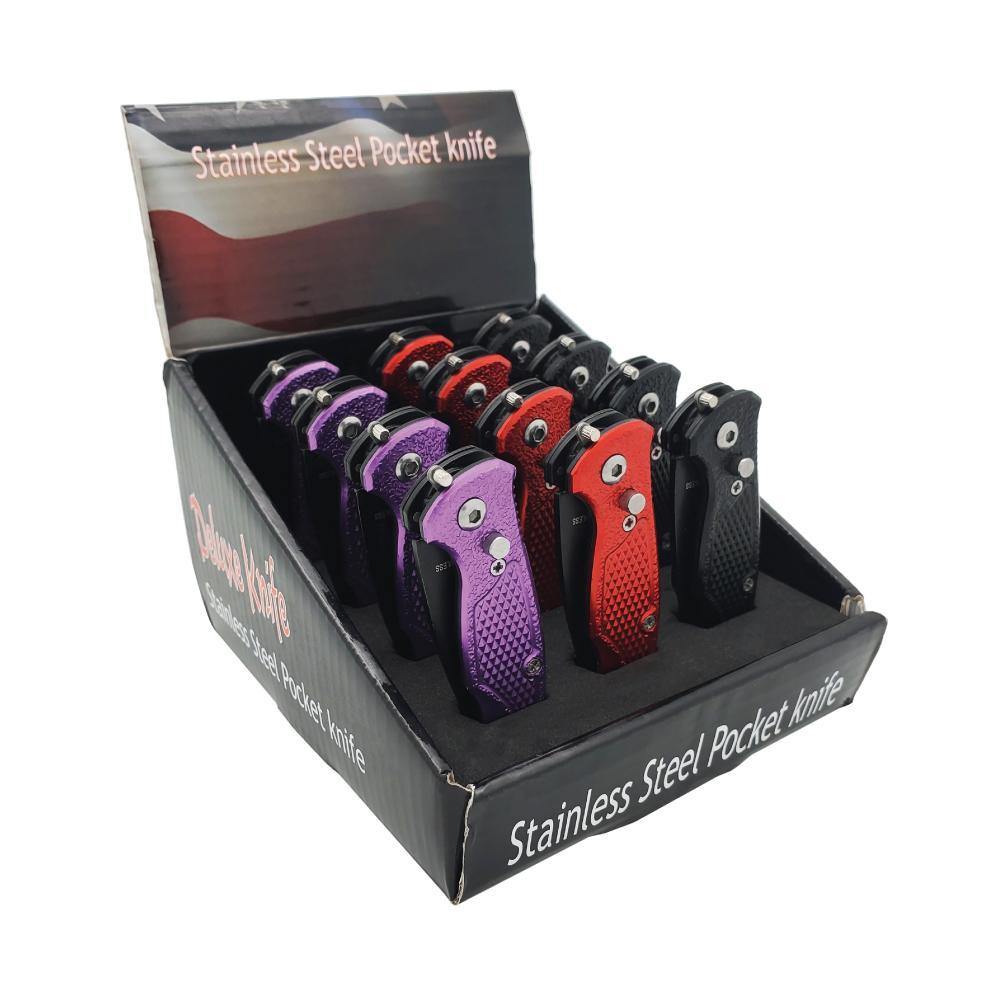 Assorted 12-Piece Stainless Steel Knife Display - Cutting Edge Products Inc
