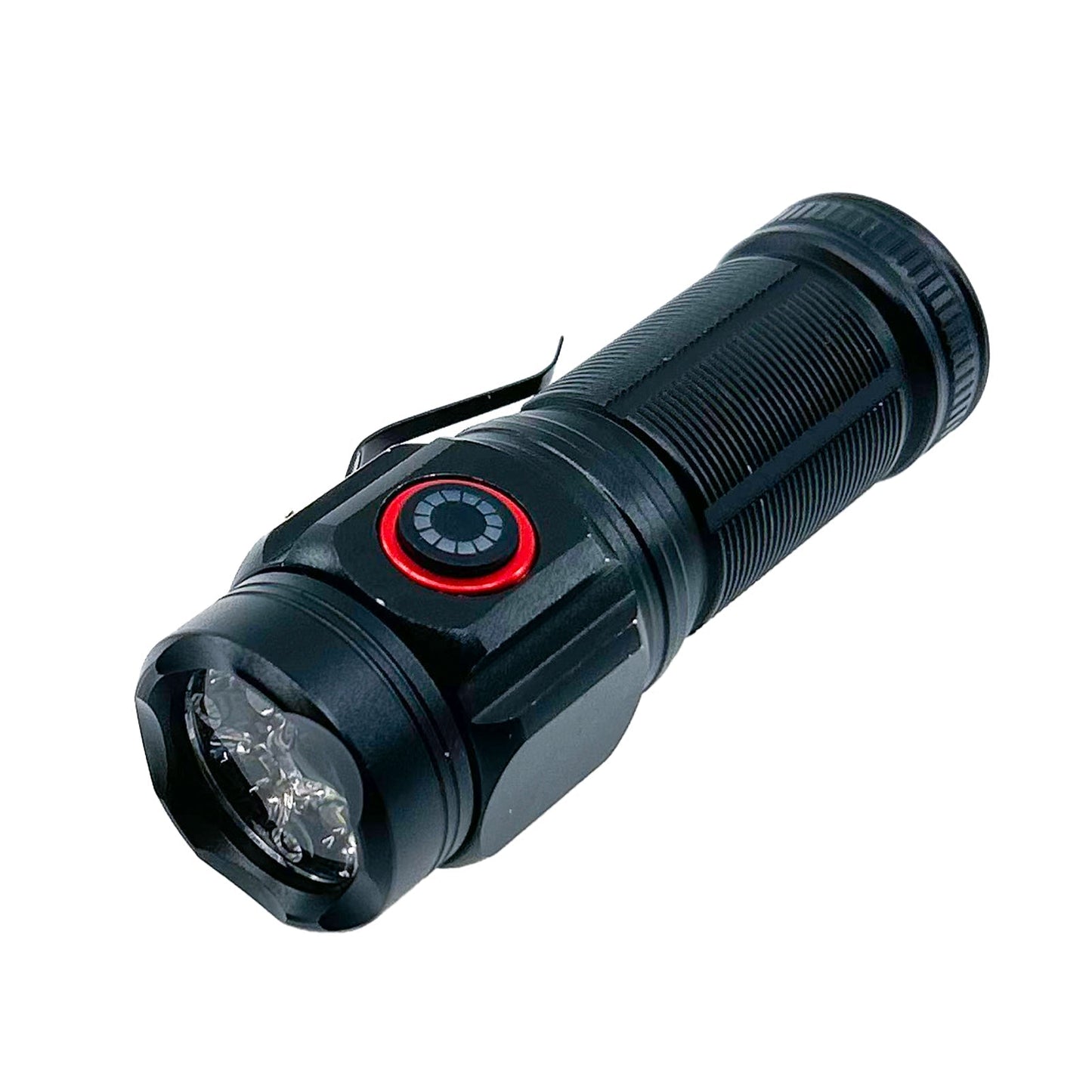 Compact Tactical 1,500-Lumen rechargeable flashlight with USB-C charging and multiple lighting modes
