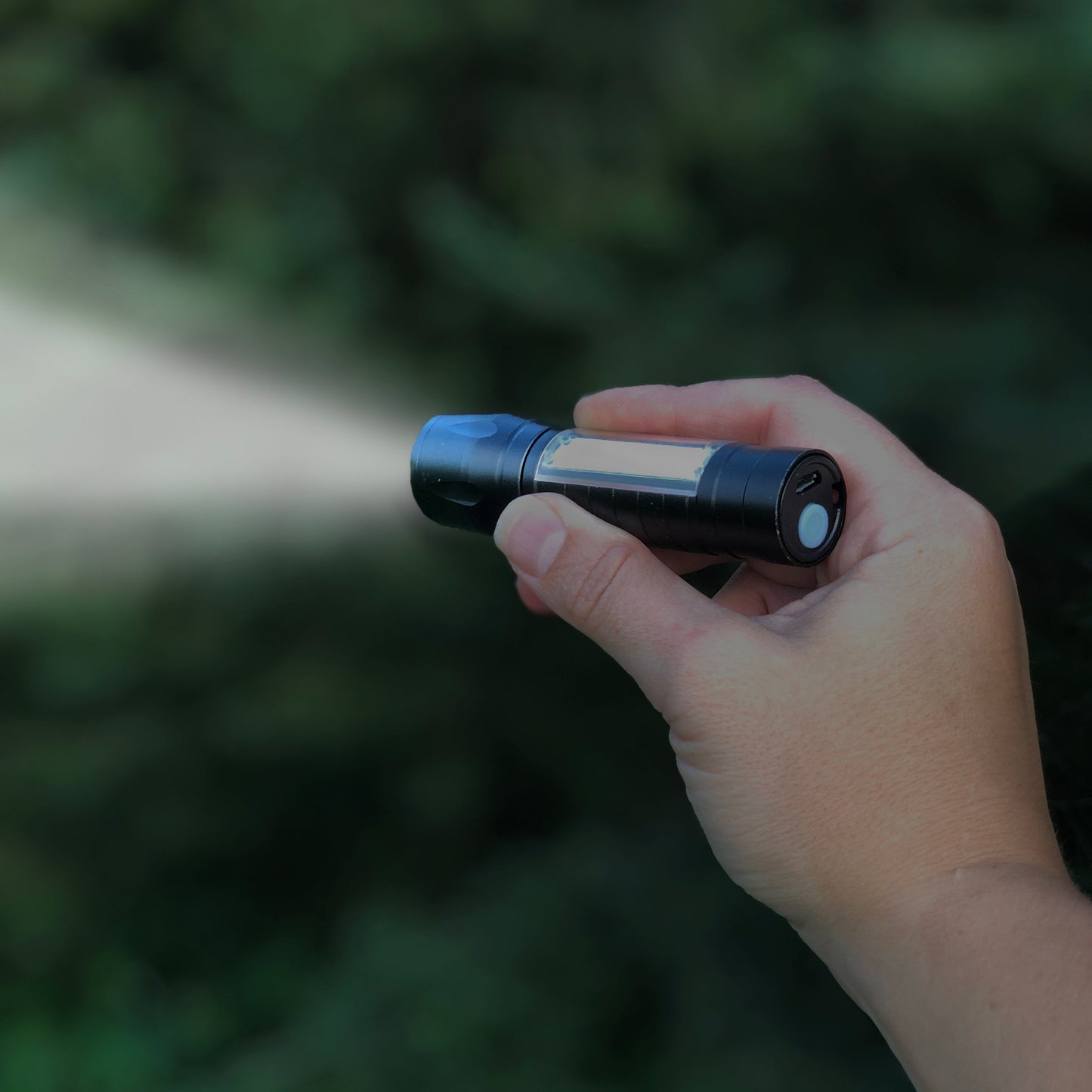 Tactical 110-Lumen Rechargeable Flashlight with COB Light