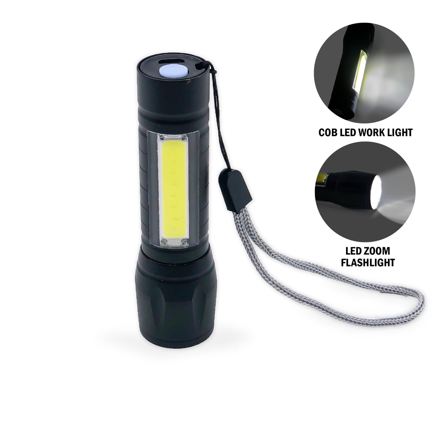 Micro Stinger Rechargeable LED Flashlight & COB LED Work Light