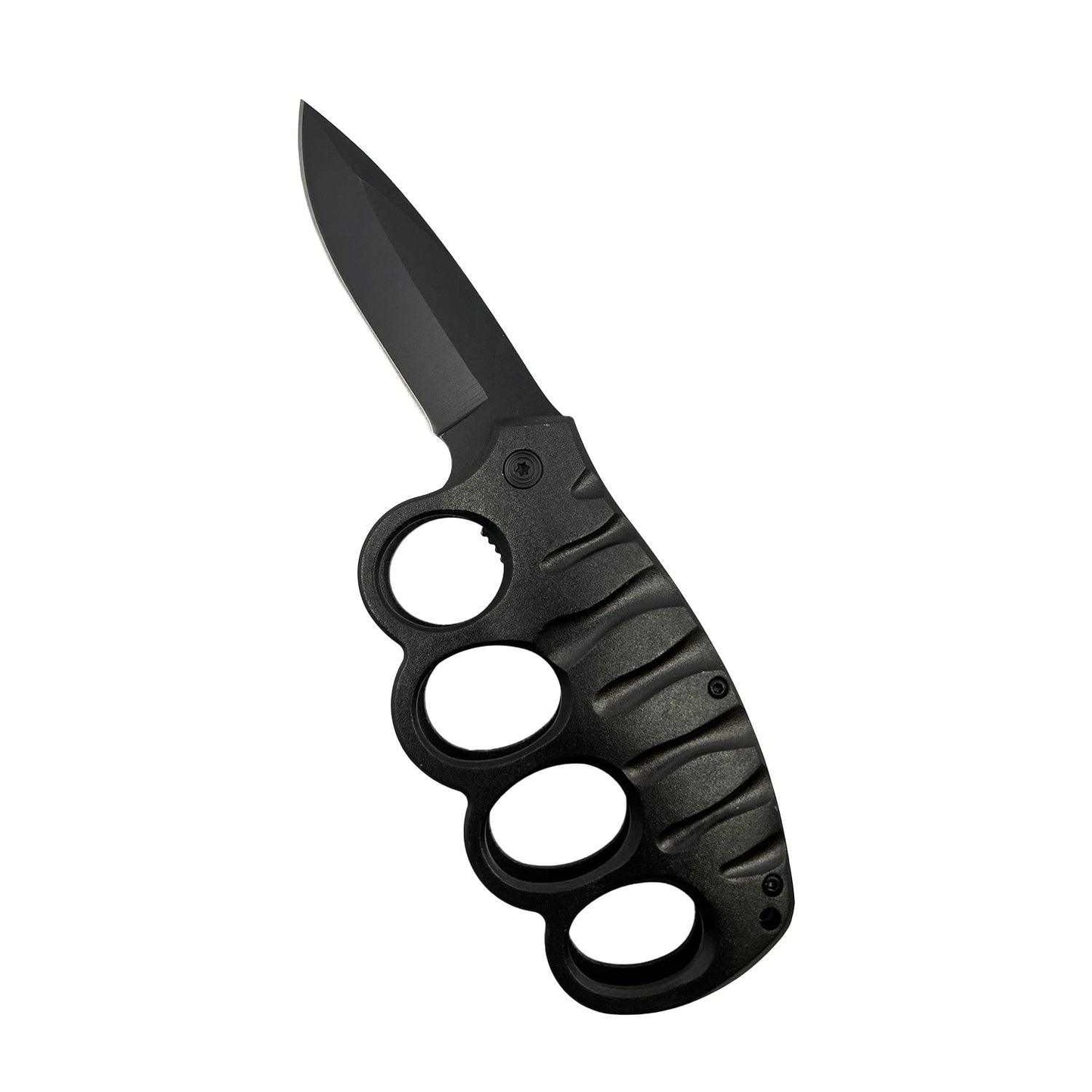 ElitEdge 5" Spring Assisted Knuckle Knife Black  Knife 5" Spring Assisted Knuckle Knife Black