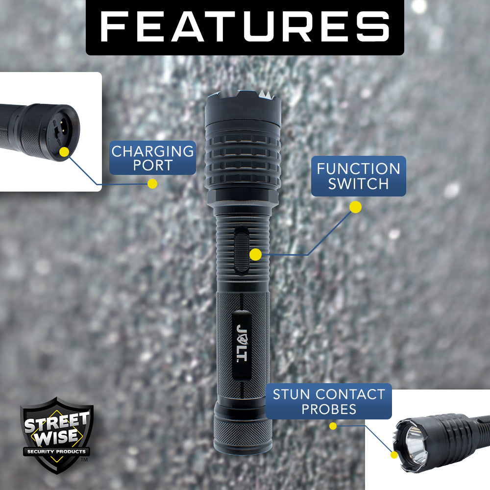 Jaws Tactical 96,000,000* Stun Flashlight - Smart Pulse Safety