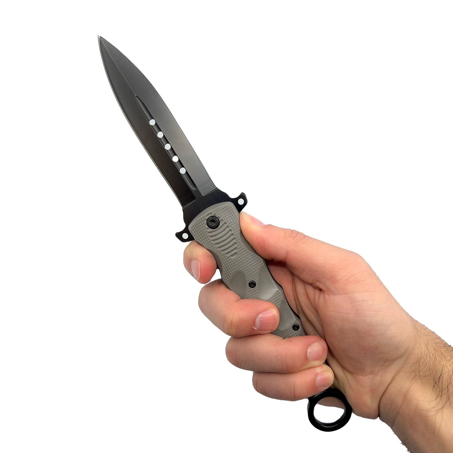 -- 6" Finger Loop Knife With ABS Handle  Knife 6" Finger Loop Knife