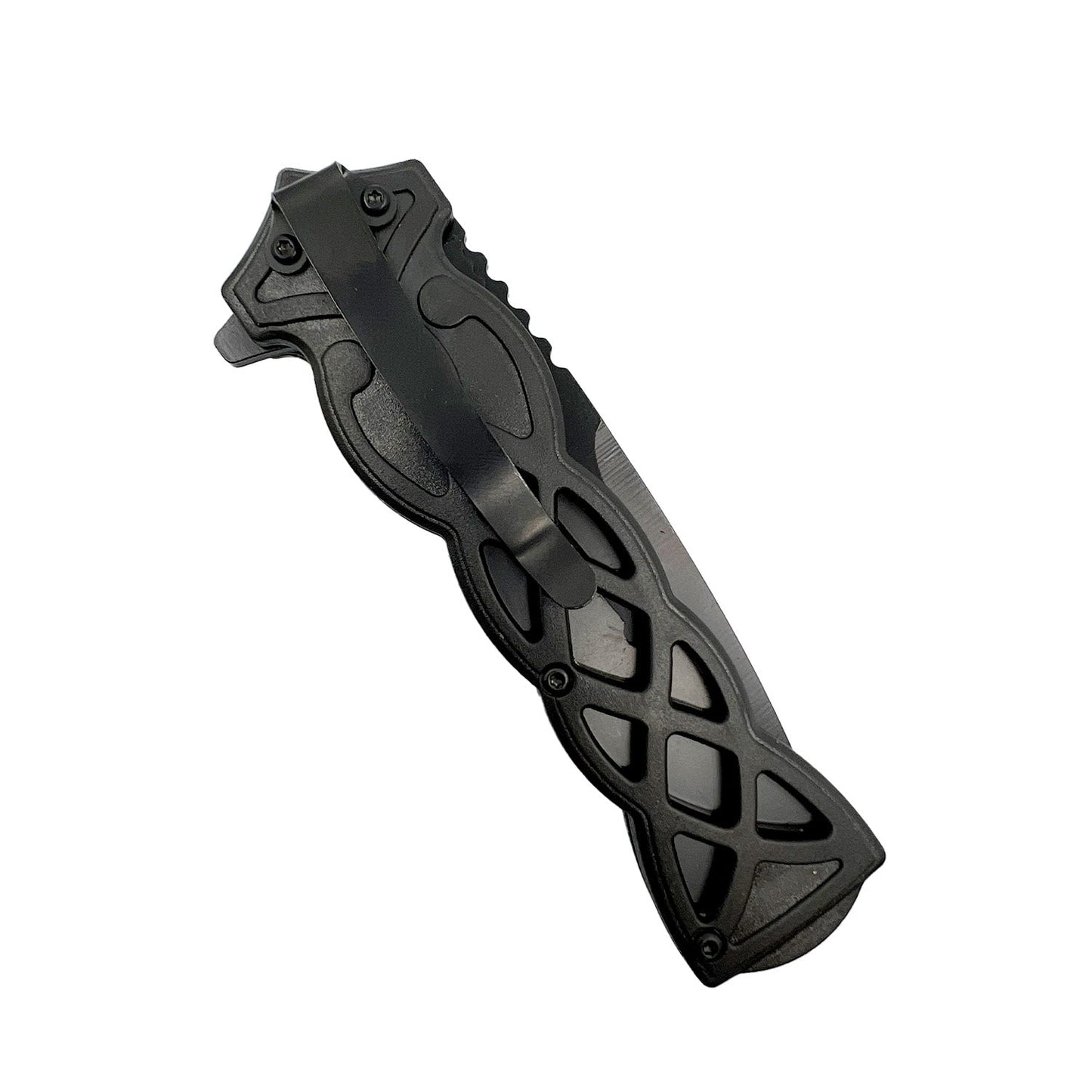 3.75" Weave Pattern Knife With ABS Handle