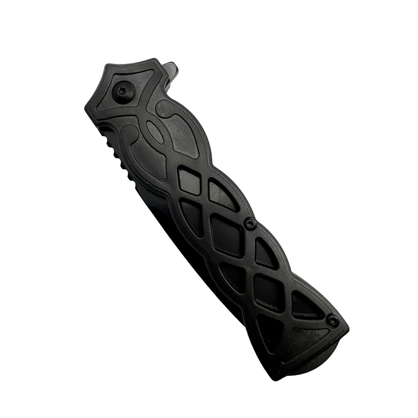 3.75" Weave Pattern Knife With ABS Handle