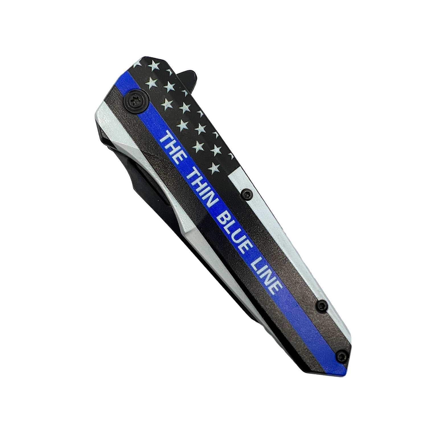 -- 3" Thin Blue Line Knife With ABS Handle  Knife 3" Thin Blue Line Knife