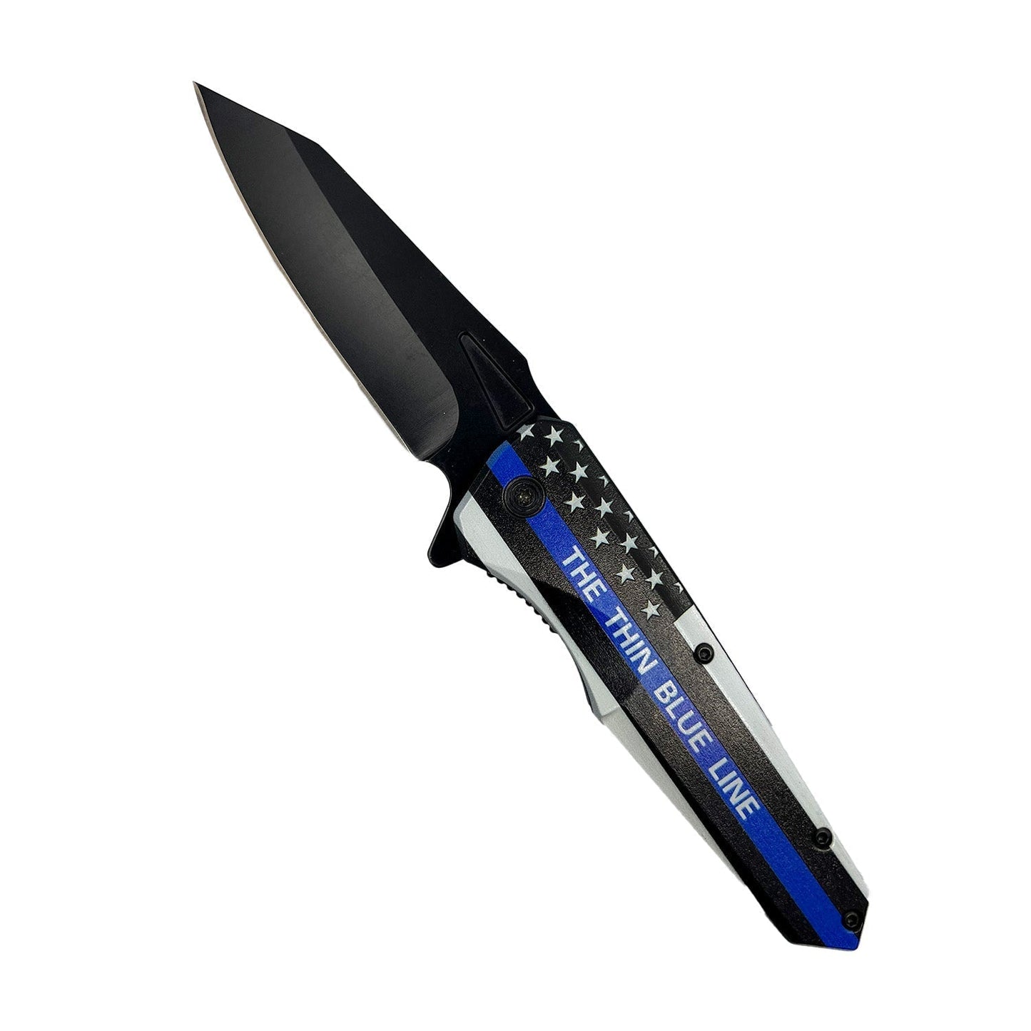 -- 3" Thin Blue Line Knife With ABS Handle  Knife 3" Thin Blue Line Knife