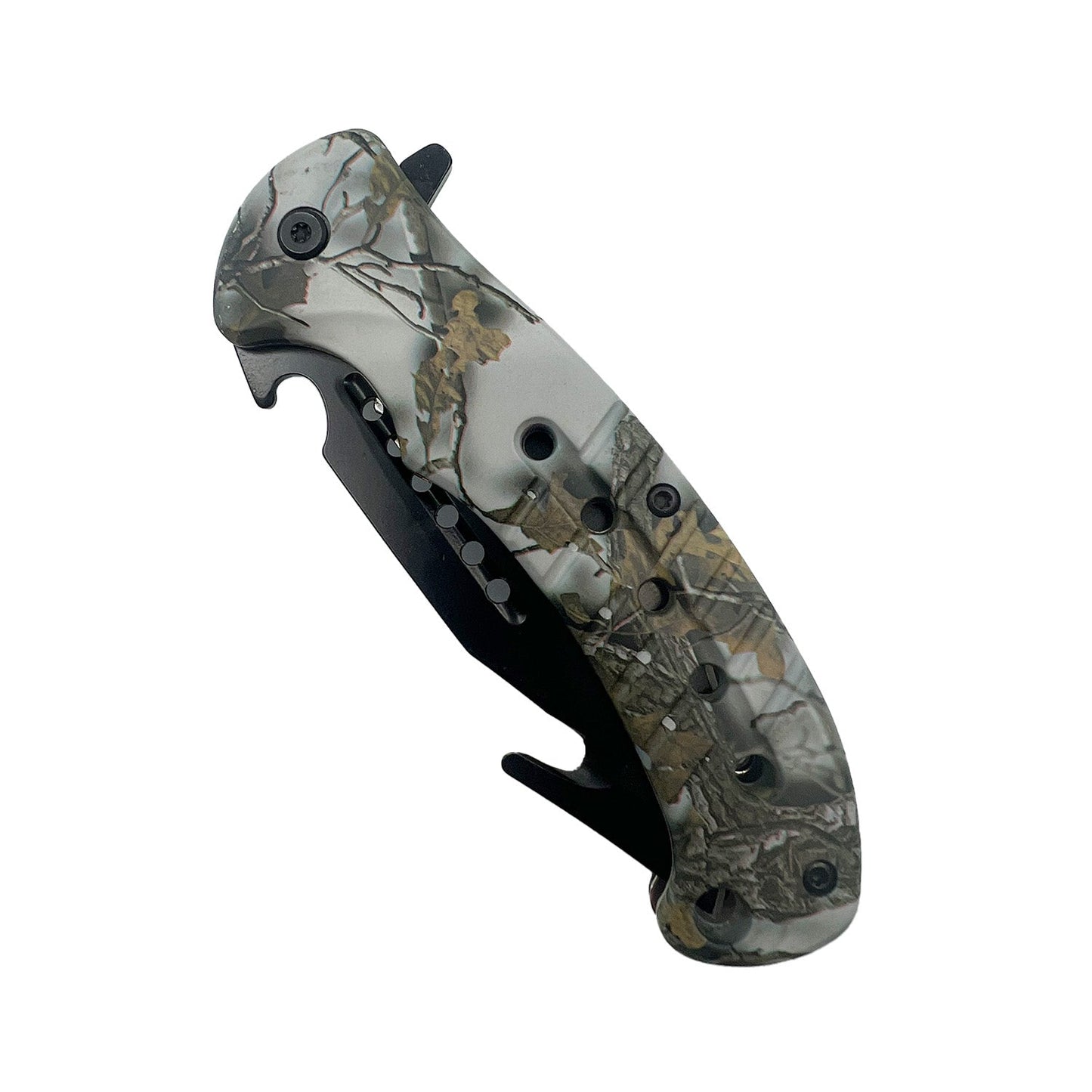 -- 8.75" Camo Spring Assisted Knife w/ ABS Handle  Knife 75" Camo Spring Assisted Knife