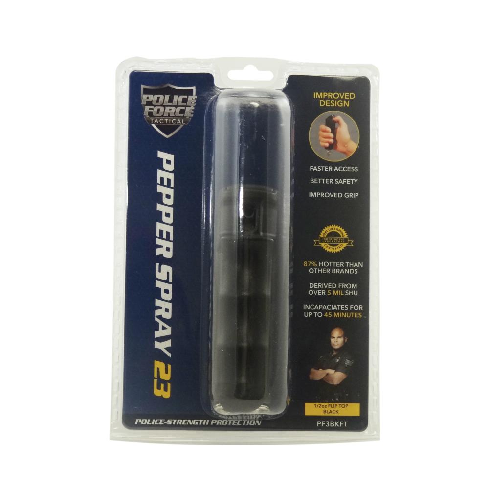 Police Force Police Force 23 Stream Pepper Spray 0.5 oz Flip Top pepper spray Police Force 23 Stream Pepper Spray 0