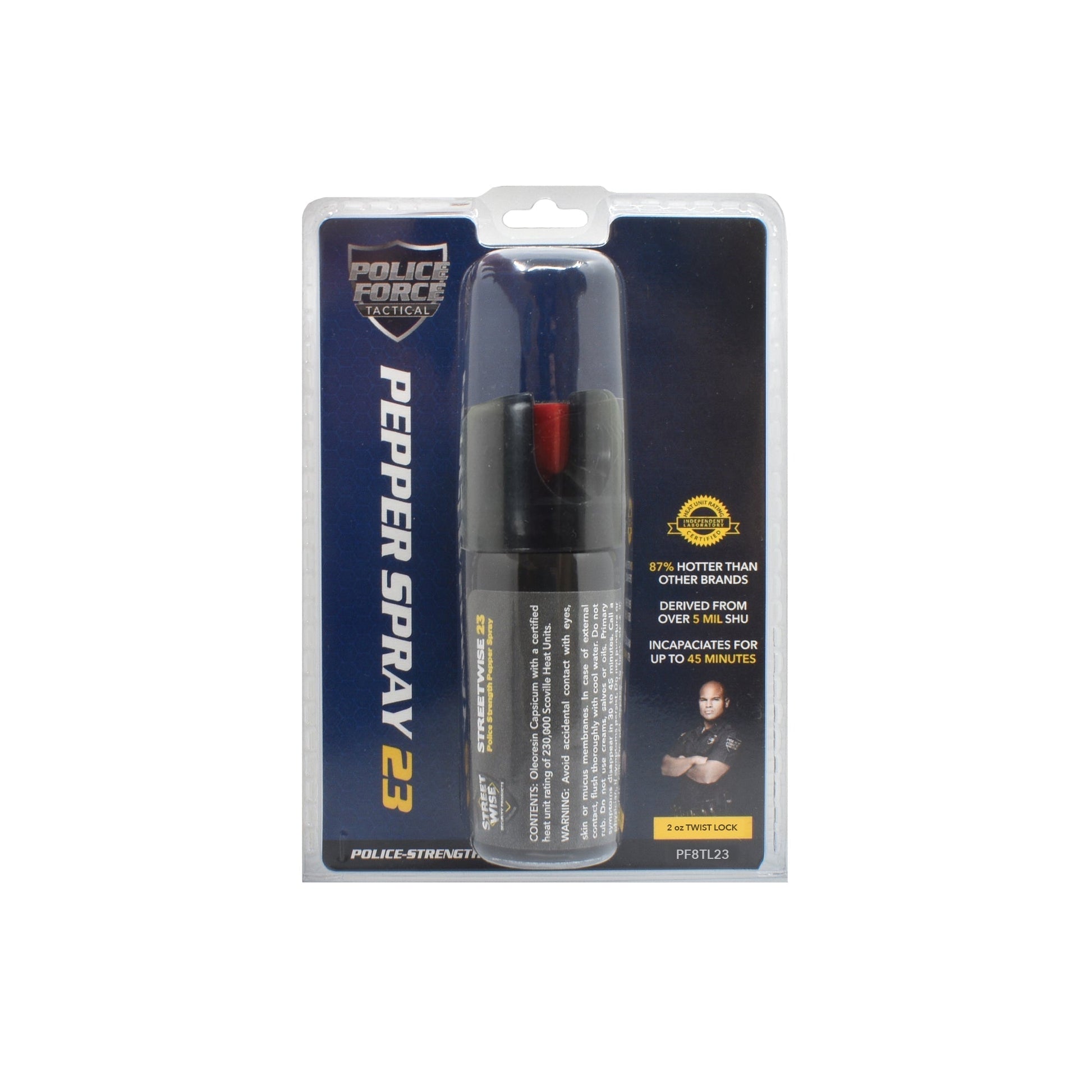 Police Force Police Force 23 Stream Pepper Spray 2 oz Twist Lock Pepper Spray Police Force 23 Stream Pepper Spray 2 oz Twist Lock