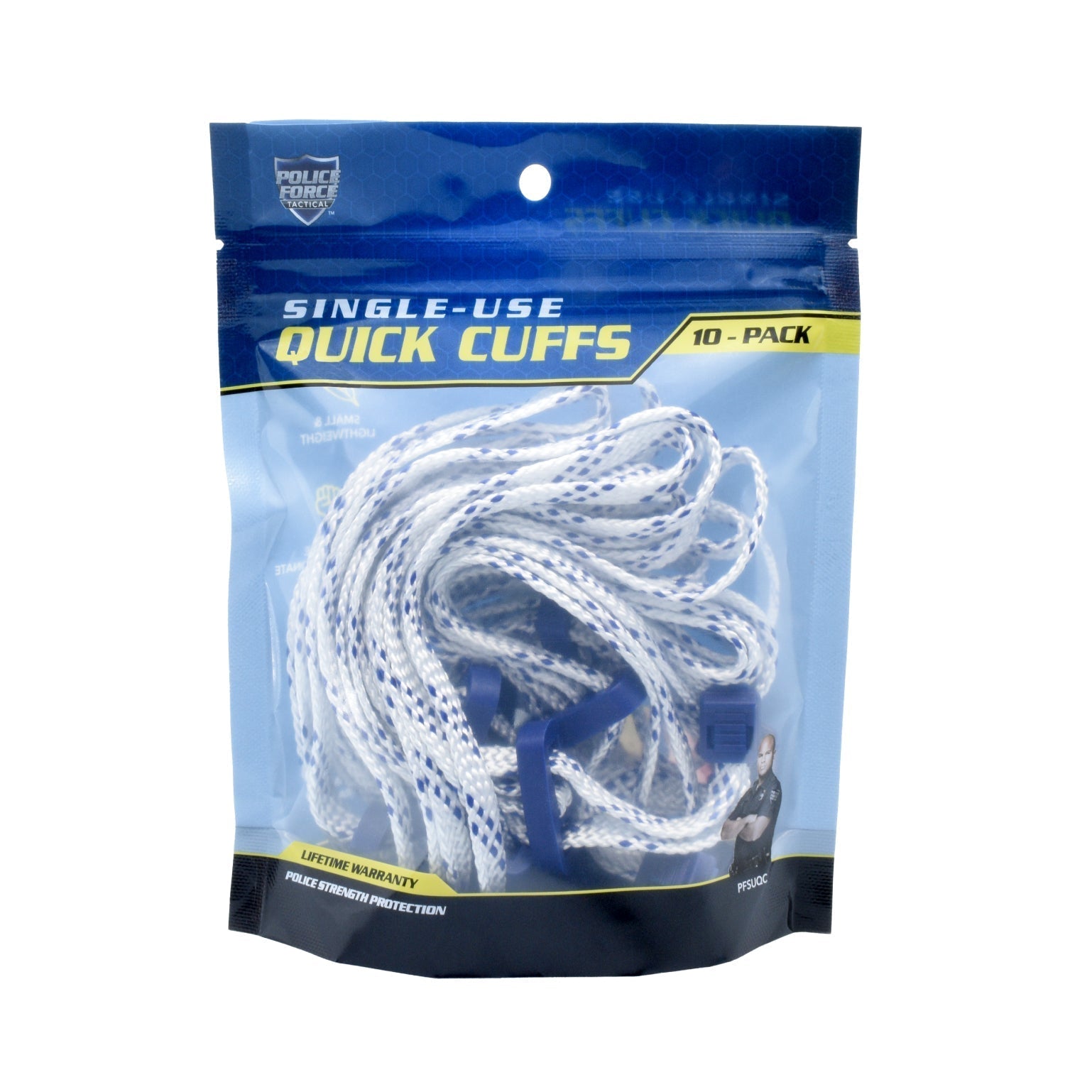 Police Force Single Use Quick Cuffs 10 Pack Handcuffs Quick Cuffs 10 Pack