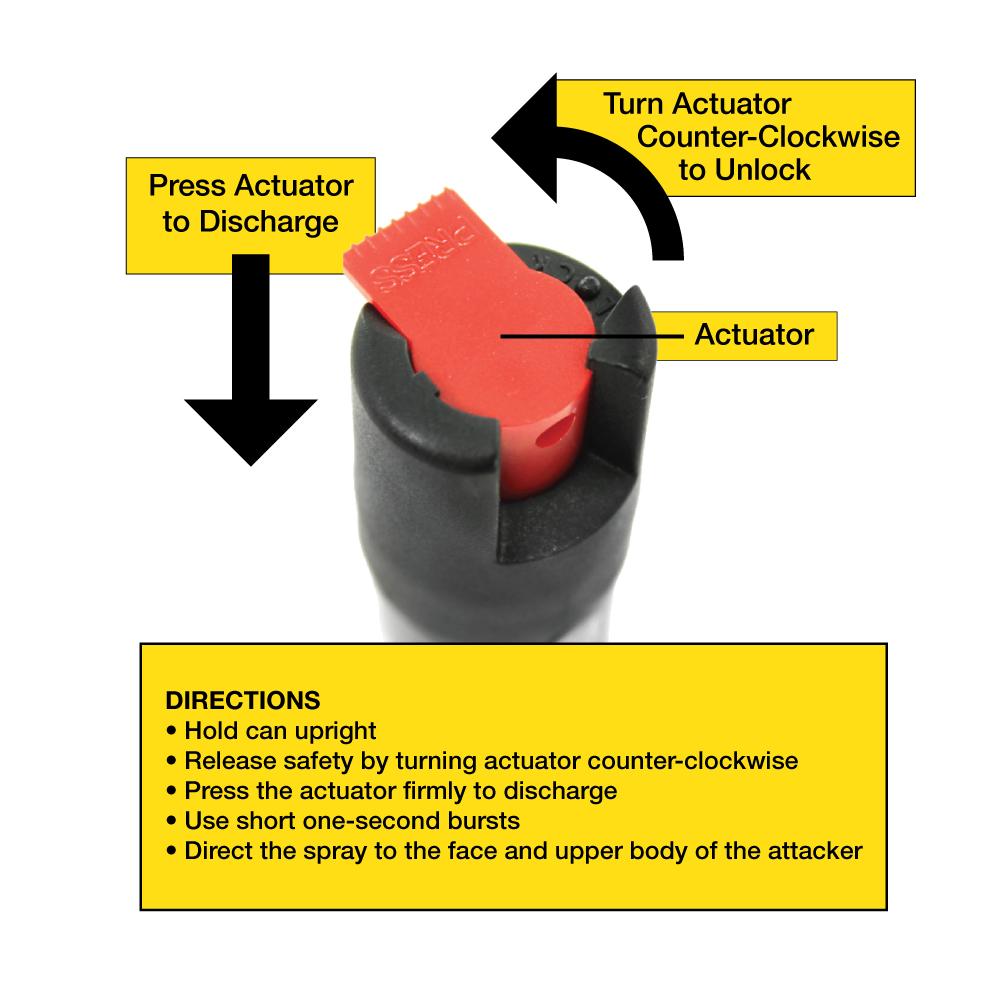 Streetwise 18 Pepper Spray 0.5 oz Safety Lock