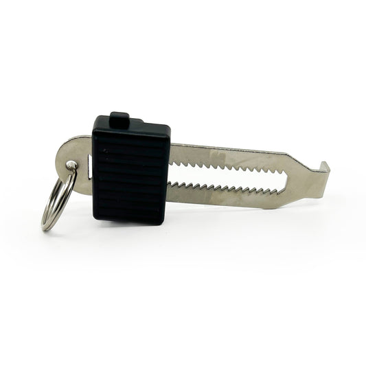 QuickJam Universal Portable Door Blocker installed on a hinged door for personal safety and forced entry defense.