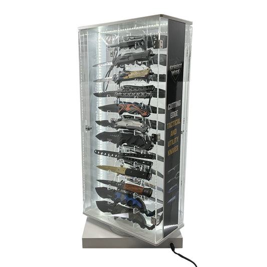 Streetwise 2 Sided 24 Count Knife LED Rotating Display