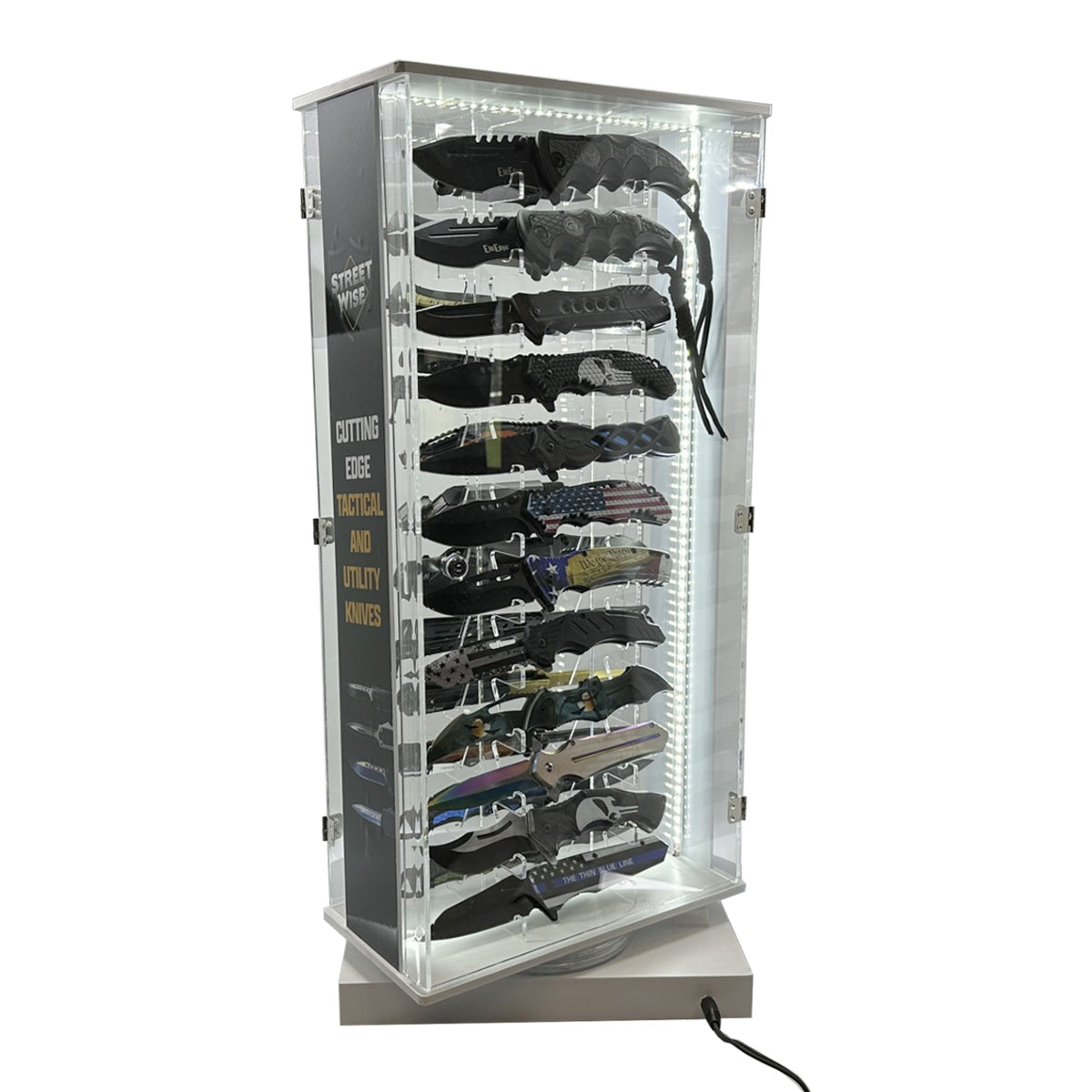 Streetwise 2 Sided 24 Count Knife LED Rotating Display