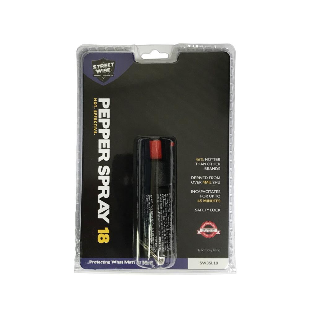 Streetwise 18 Pepper Spray 0.5 oz Safety Lock