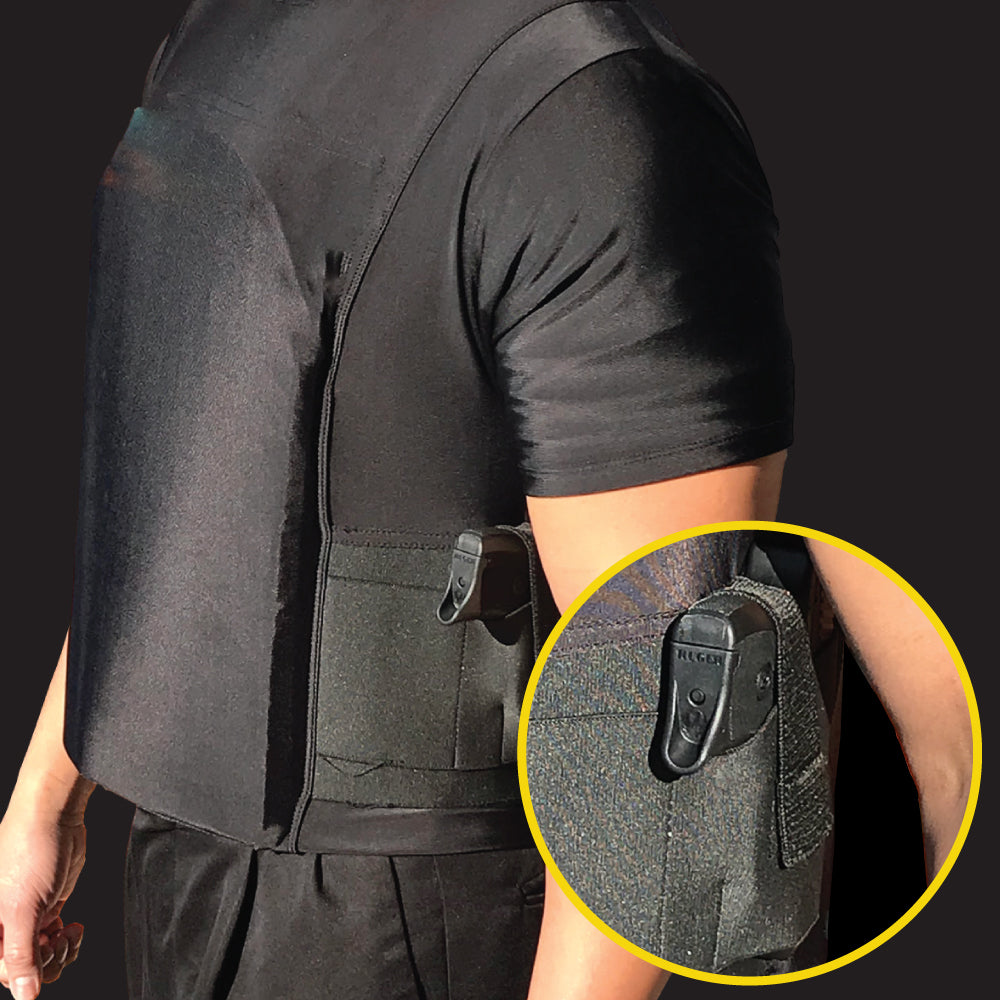 Streetwise Security Safe-T-Shirt (Ballistic Plate Carrier w/Holster) Shirt -Shirt (Ballistic Plate Carrier