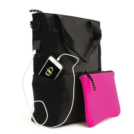 -- Pro-Tech Power Bank Tote Bag Handbag Pro-Tech Power Bank Tote Bag