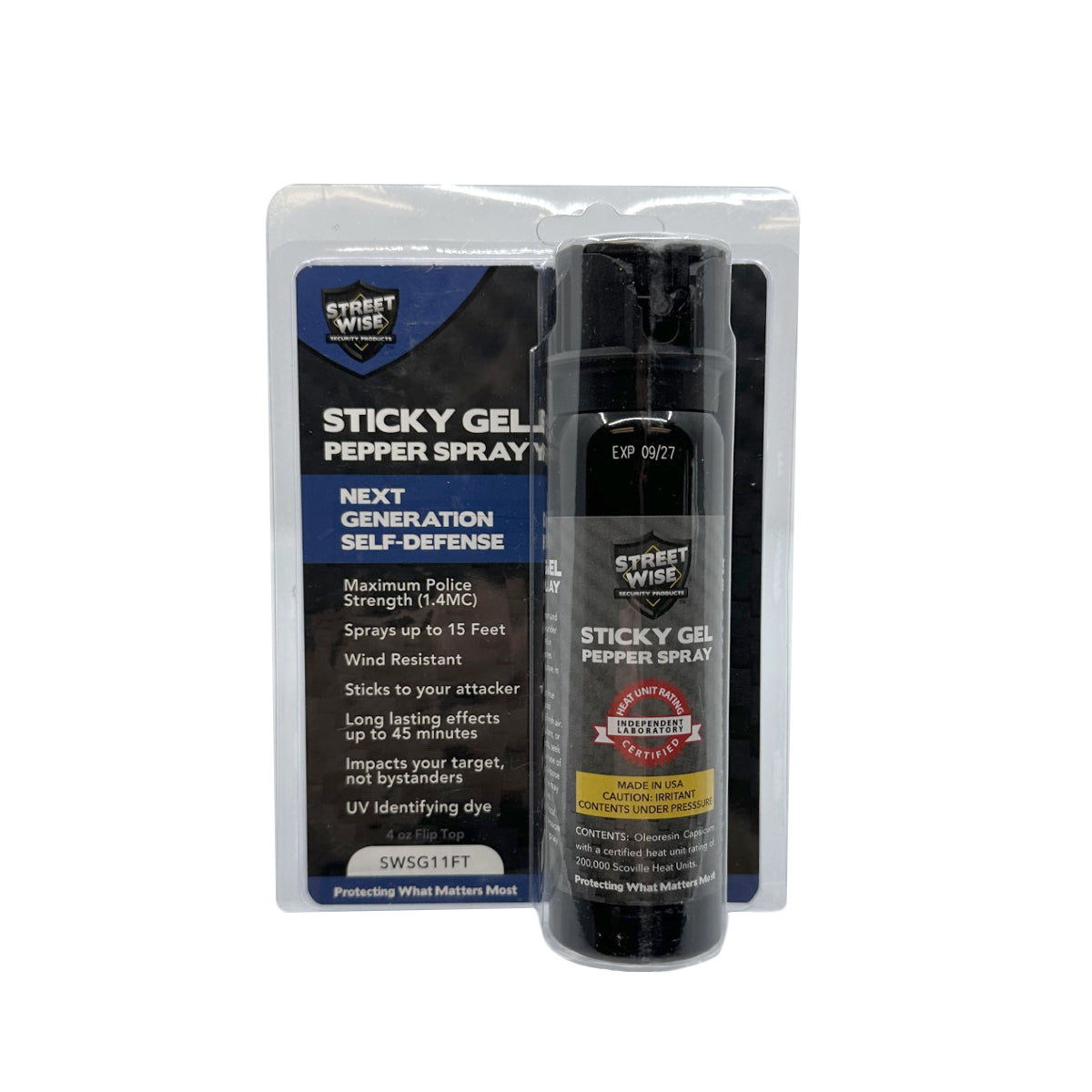 Streetwise Sticky Gel Pepper Spray - Smart Pulse Safety