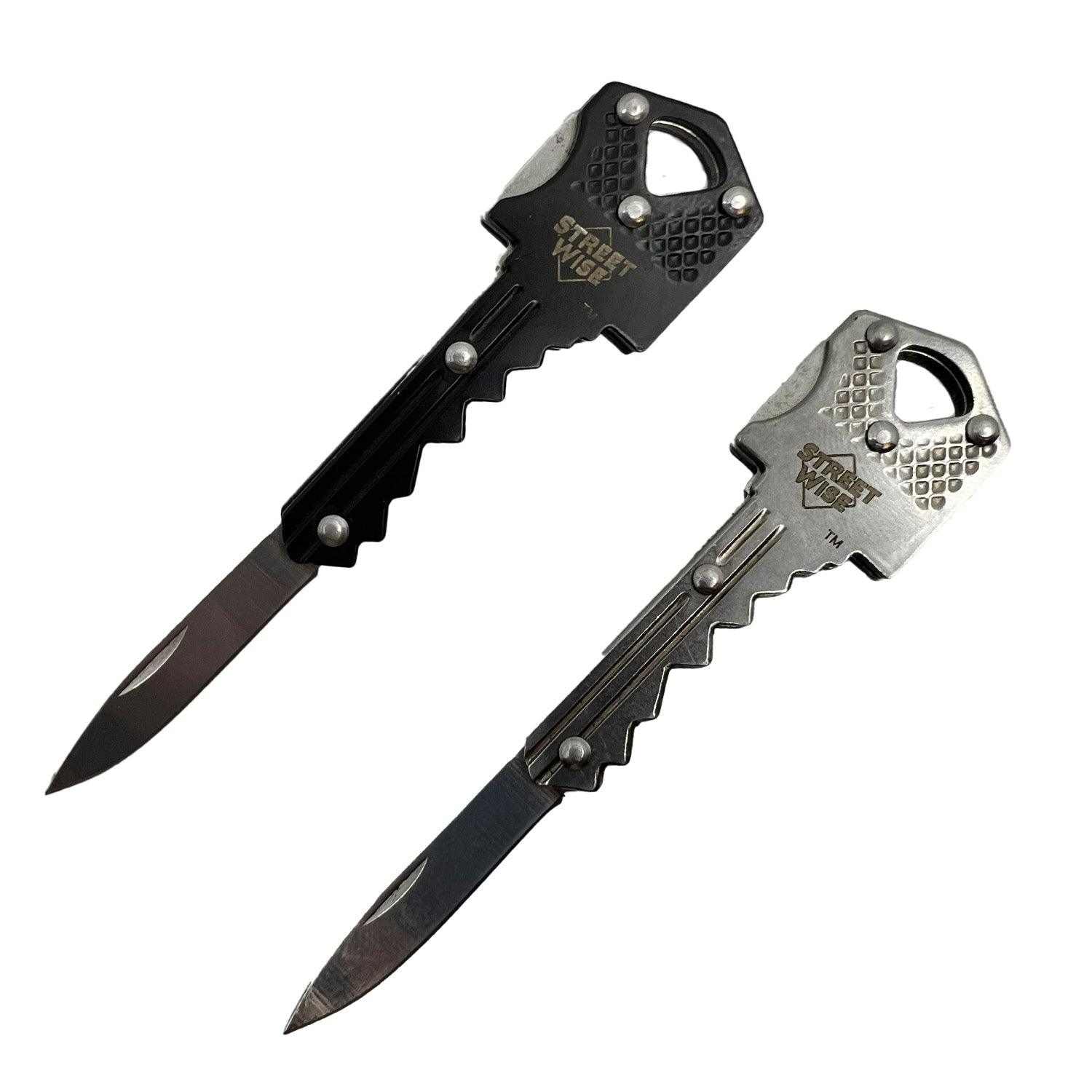 Cutting Edge Products Inc Safe-Key Concealed  Knife (Silver and Black 2 pack)  Knife Safe-Key Concealed  Knife (Silver