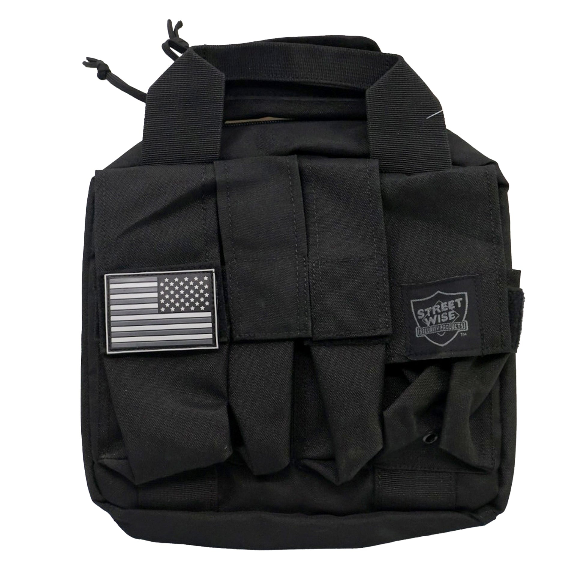 Streetwise Tactical Double Pistol Case made of durable 1050D nylon with six compartments and Velcro straps for secure dual pistol storage and gear organization