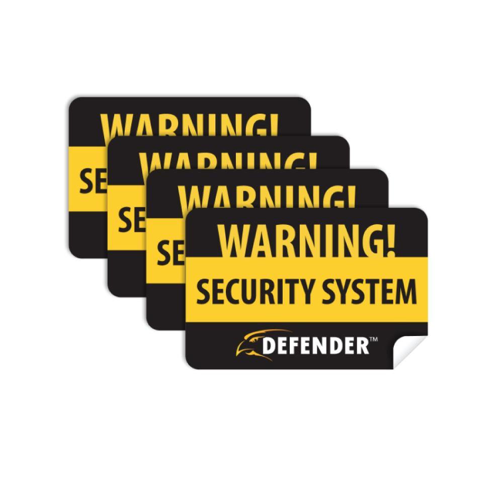 Defender Indoor Video Security System Warning Sign w/Stickers -  