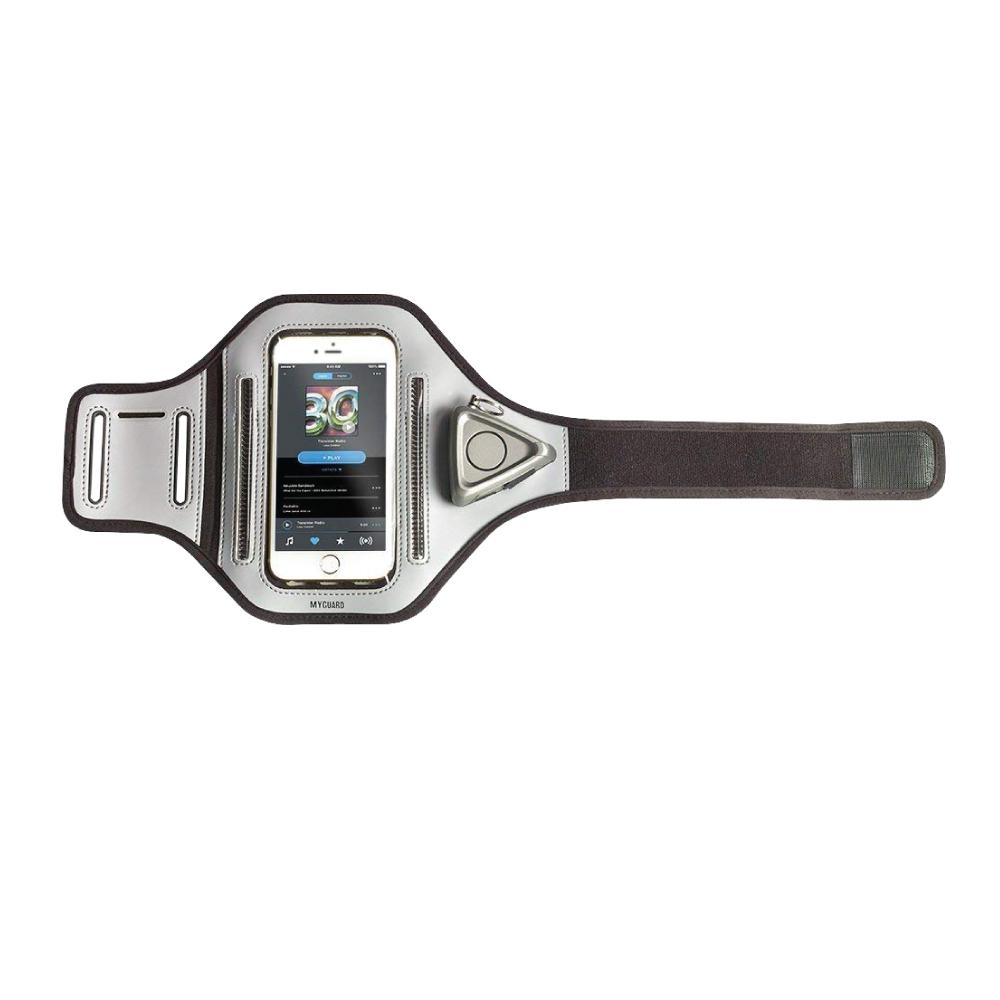 MYGUARD SPORT LED Armband & Safety Alarm w/Phone Holder -  